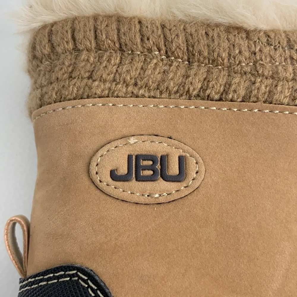 JBU BY JAMBU All terrain boots 9.5 Leather Faux fur Mem foam Tan black NEW NWT